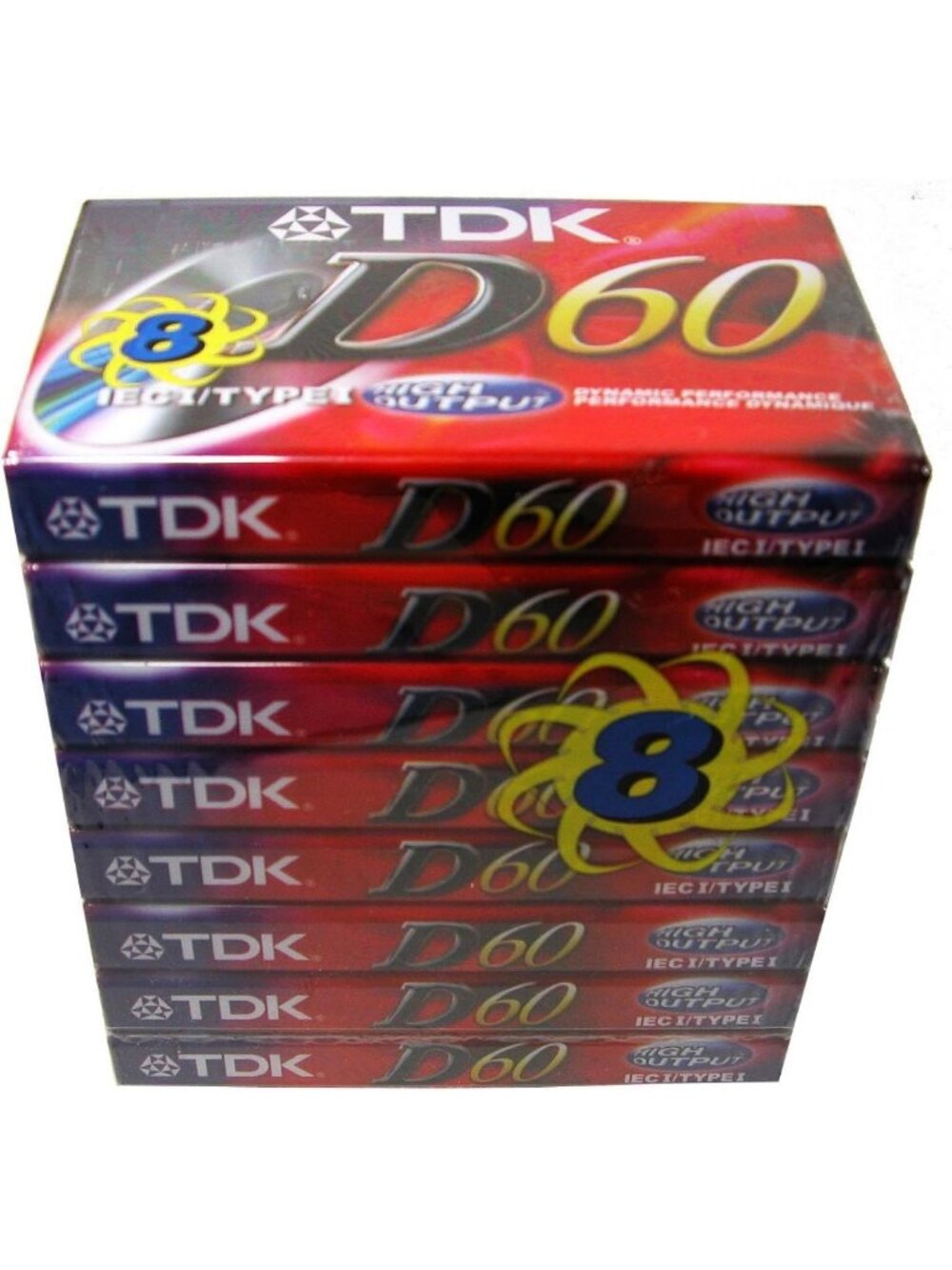 60-Minute Audio Cassette Tapes - 8 Pack, Perfect for Music & Recording